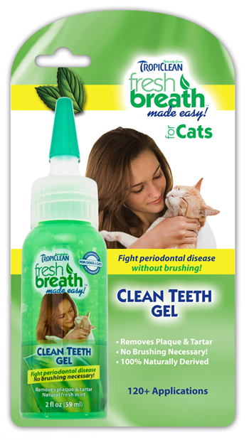 Гель Тропиклин для удаления зубного камня у кошки